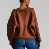 Chestnut Collared Knit