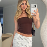 Espresso Strapless Tank Top