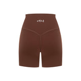 Brown Subtle Scrunch Bike Short 6"