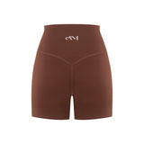 Brown Subtle Scrunch Bike Short 4"