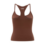 Brown Thin Strap Racerback Tank