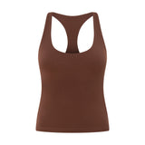 Brown Built-in-Bra Tank